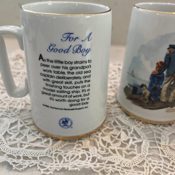 Set of 4 Norman Rockwell Coffee Mugs - Picture 3 of 9
